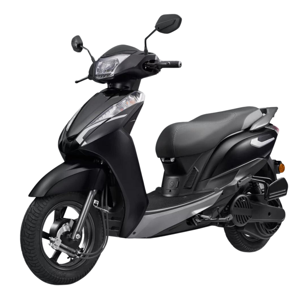 Rapiid Gyro electric scooter, rear three-quarter view