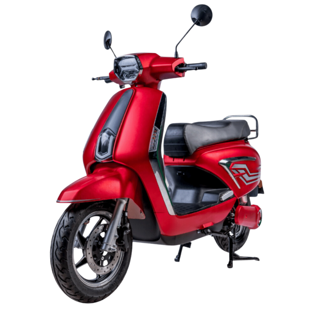 Rapiid Pulse electric scooter, front three-quarter view